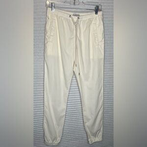 Standard James Perse 1 Fine Corduroy Jogger Pants Soft Cotton Women Beige Small